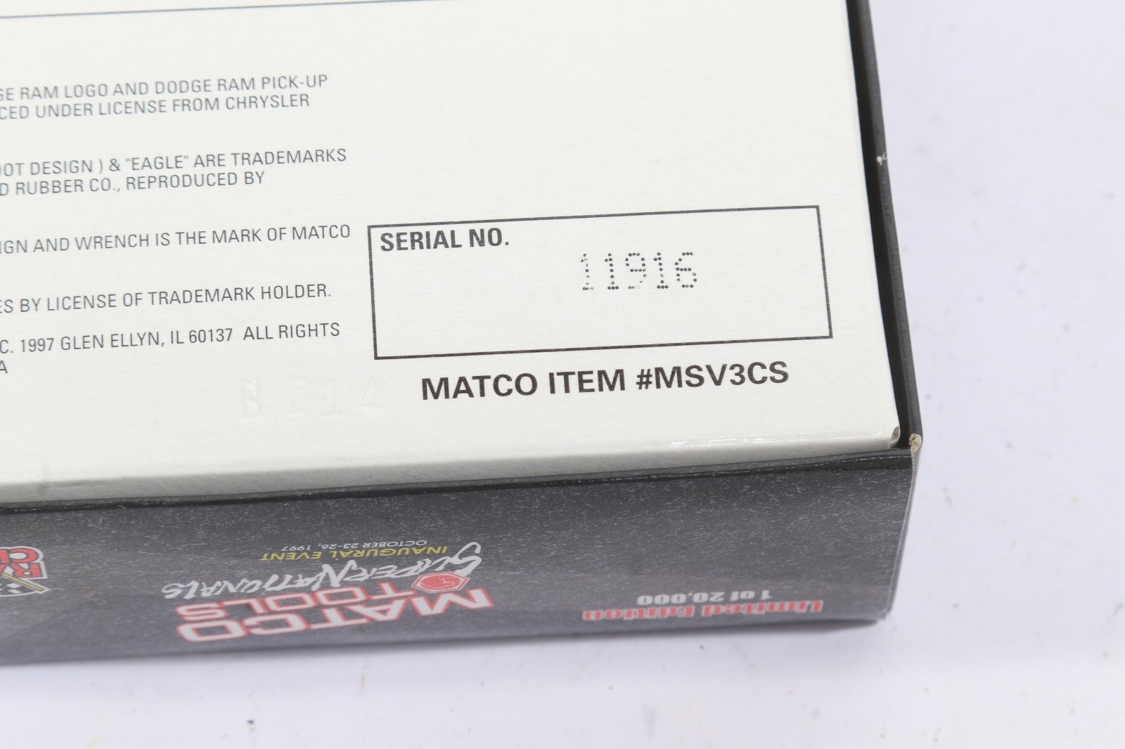Matco Tools SuperNationals Dean Skuza 1:43 3-Die cast Funny Cars Inaugural Event