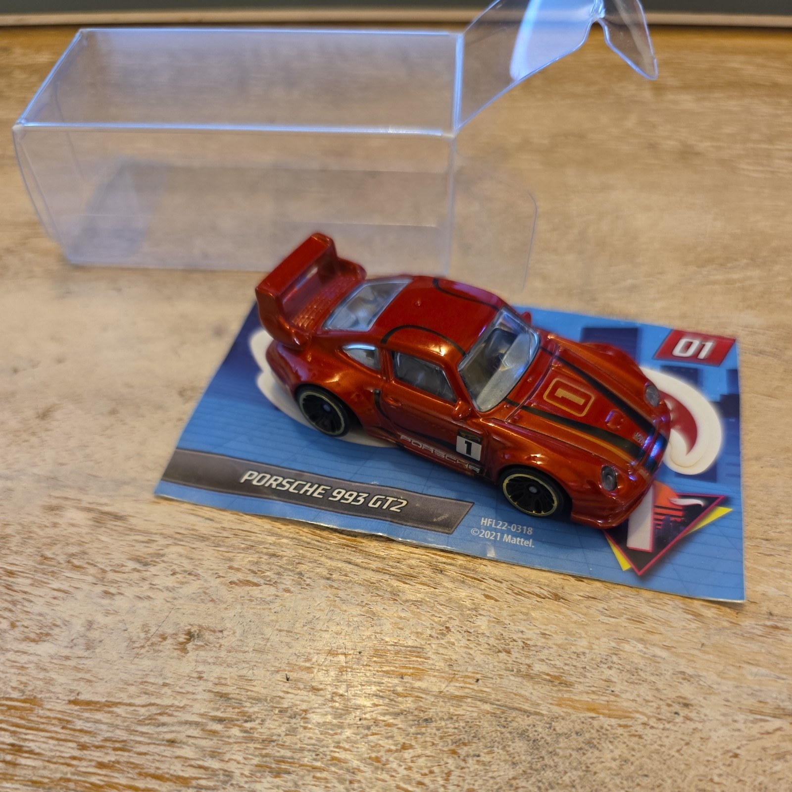2022 Hot Wheels Mystery Models Series 1 – Red – Porsche 993 GT2 – Mint –