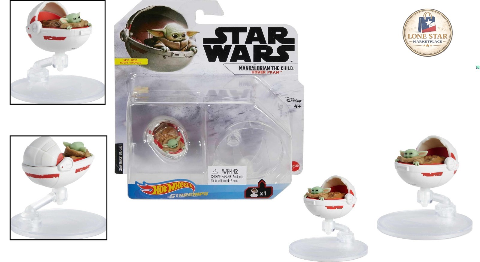 Explore the Galaxy with Hot Wheels Mandalorian Starships – Includes Flight Stand