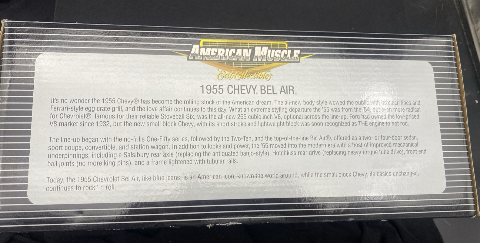ERTL Amer Muscle 55 Chevy Bel Air Maroon & Silver Two-Tone Limited Ed.