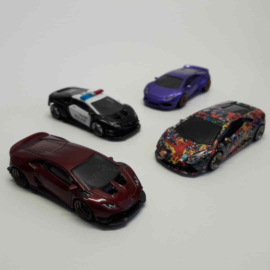 1/64 LAMBORGHINI HURACAN LB / SUPER TROFEO Custom WaterSlide Decals Hot Wheel