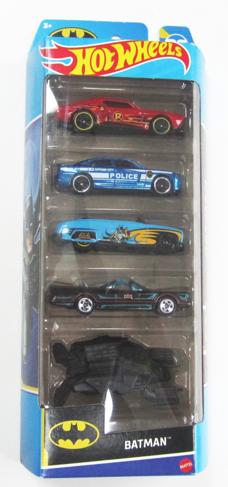 2022 Hot Wheels DC BATMAN 5-Car Gift Pack 1960s Batmobile The Bat Charger RT NEW