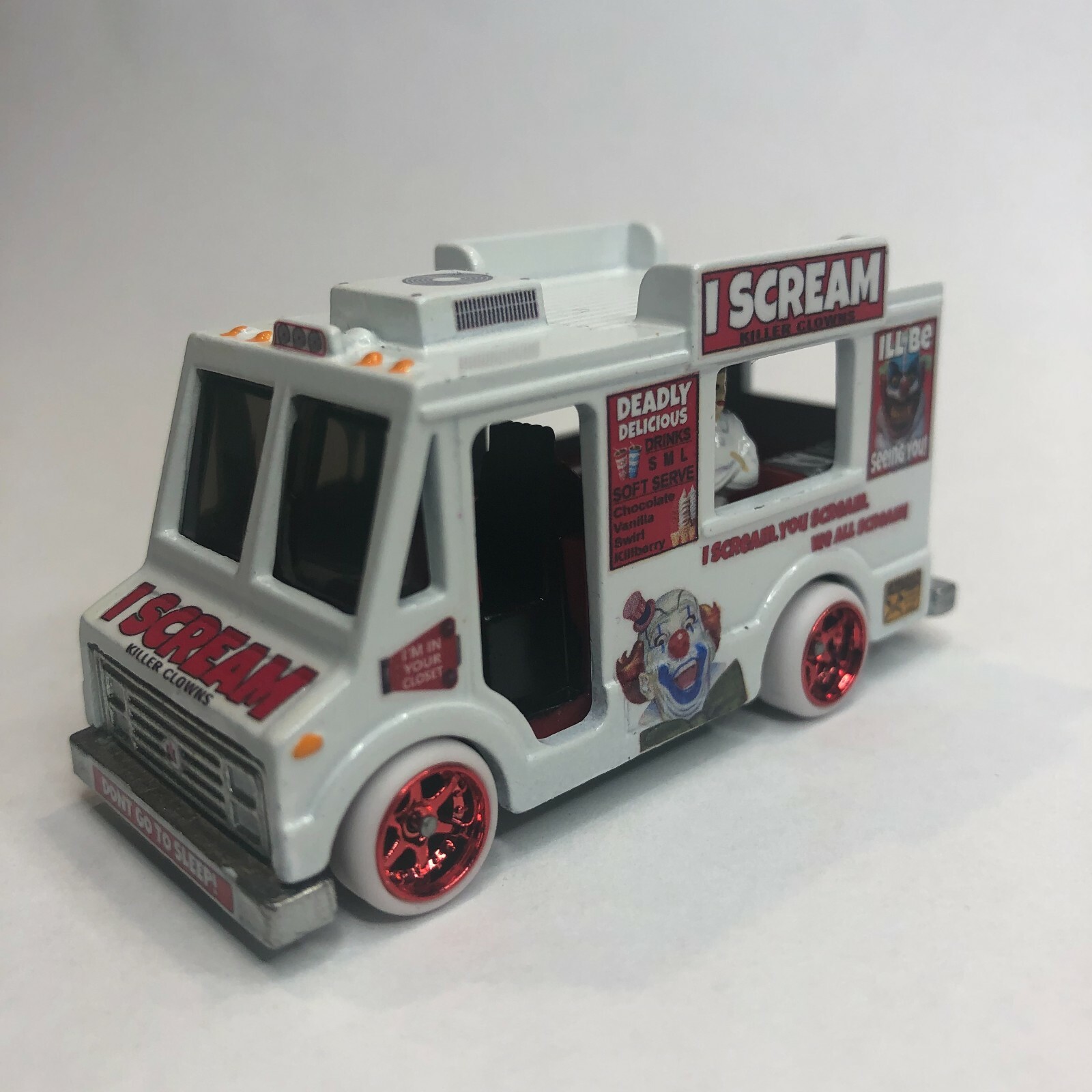Clear Waterslide Decal for Hot Wheels Ice Cream Truck Quick Bite I SCREAM Clown