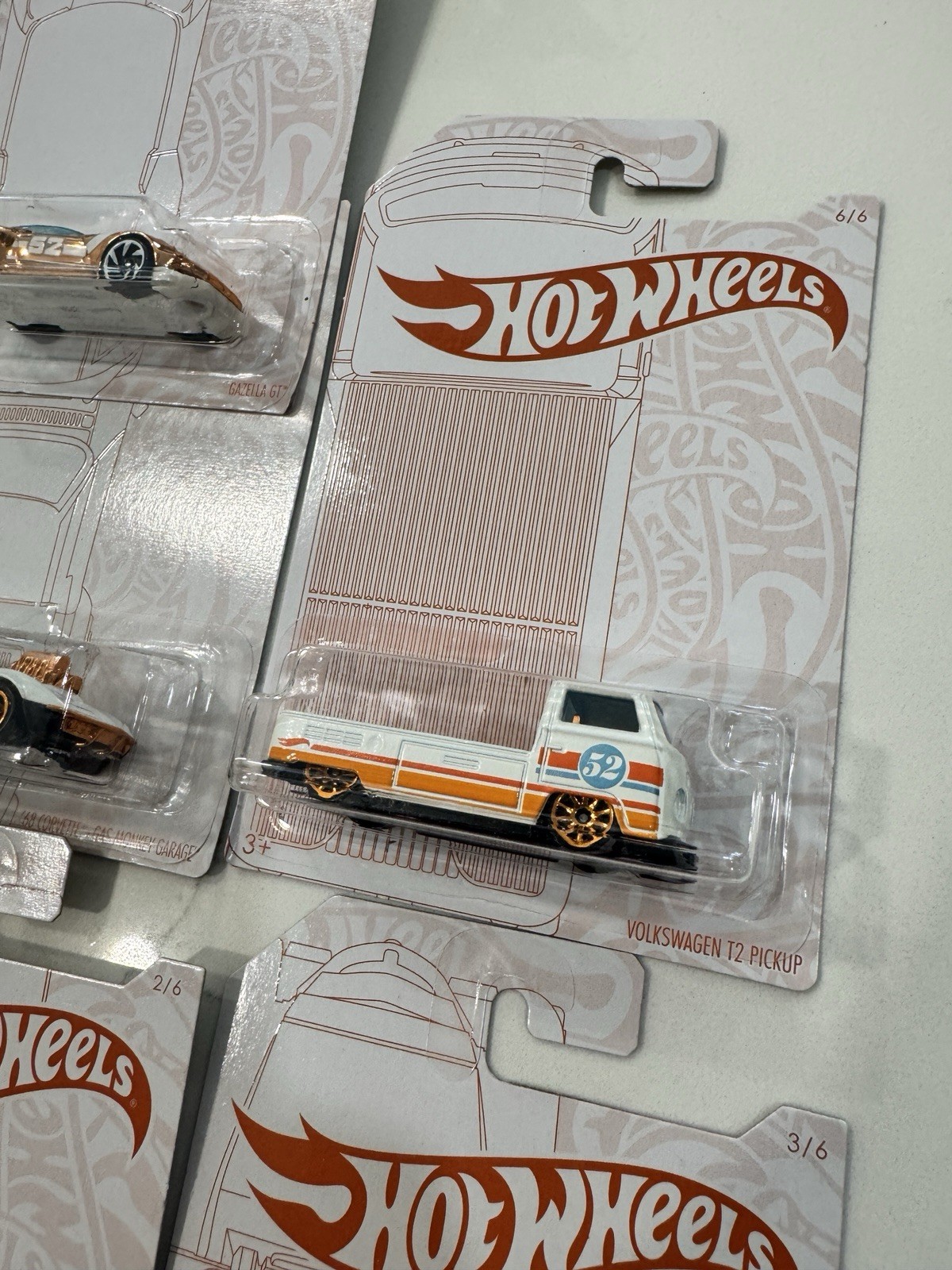 Hot Wheels 52nd Anniversary 2019 Complete Set Of 7 with Gazella GT