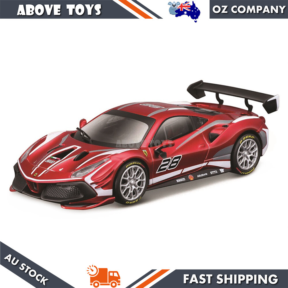 Bburago 1:43 Scale Ferrari Racing 2020 Ferrari 488 Challenge Evo #28 Model Car