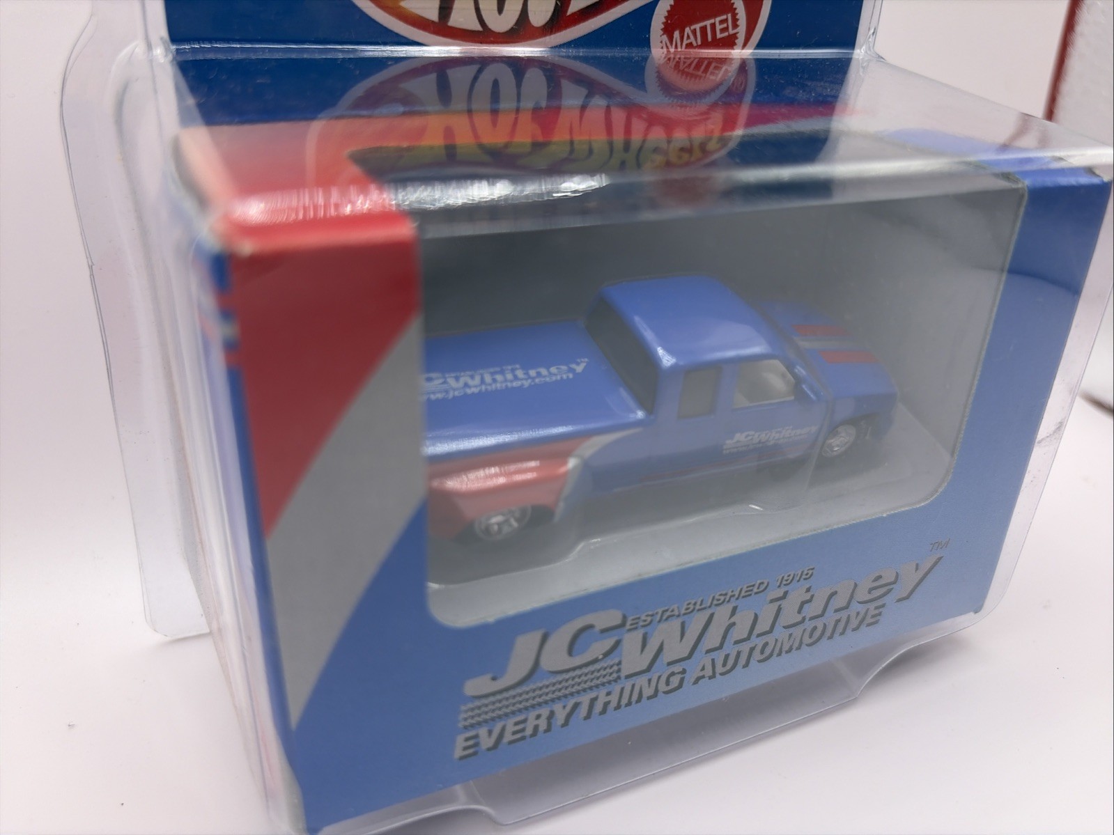 Hot Wheels JC Whitney Blue C3500 Extended Cab Pickup w/ Real Riders MIMB