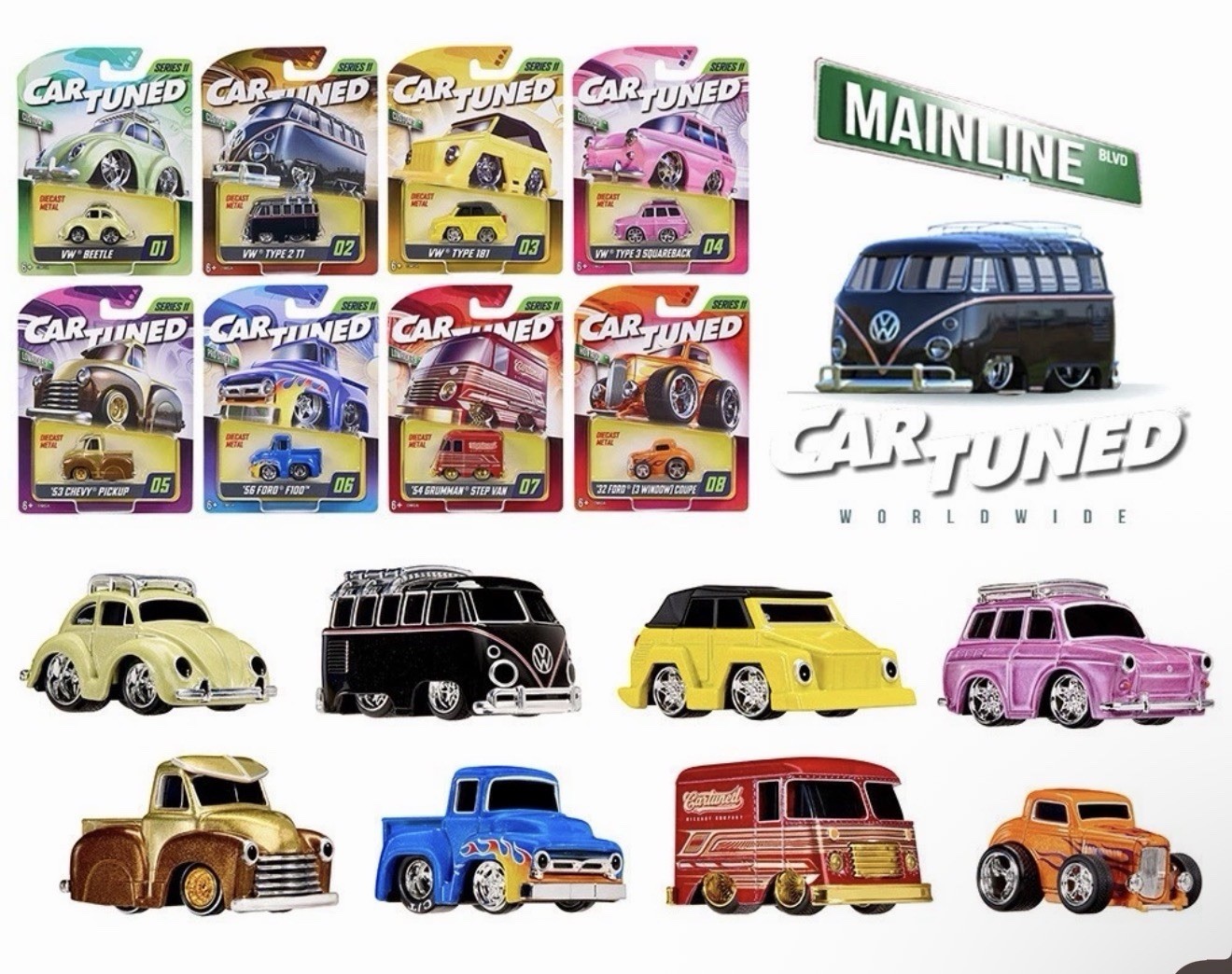 CarTuned 1:64 Mainline Series 11 Set of 8 Cars 592631-XX10