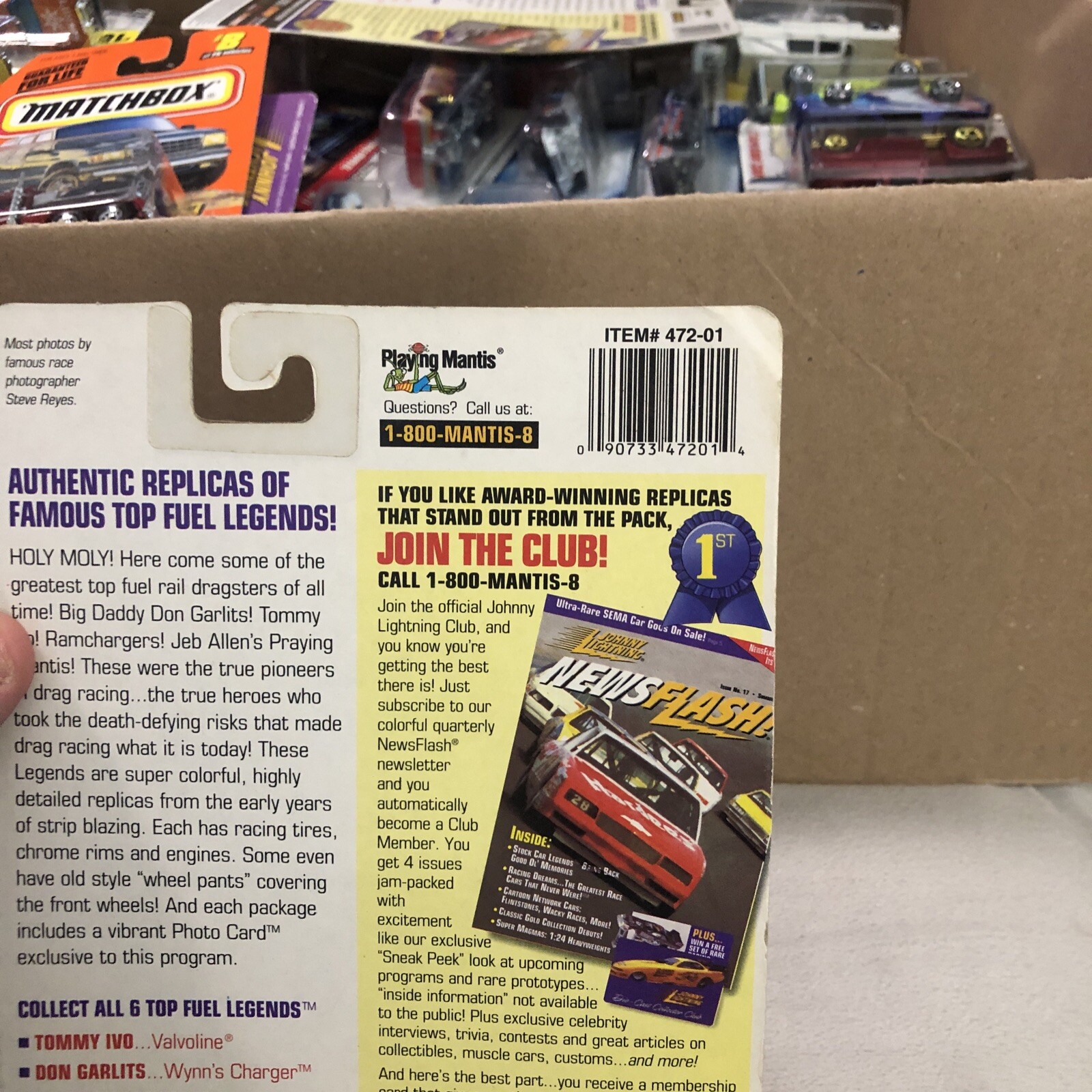 1998 JOHNNY LIGHTNING TOP FUEL LEGENDS VALVOLINE “TV” TOMMY IVO 472-01 NOS 🔥