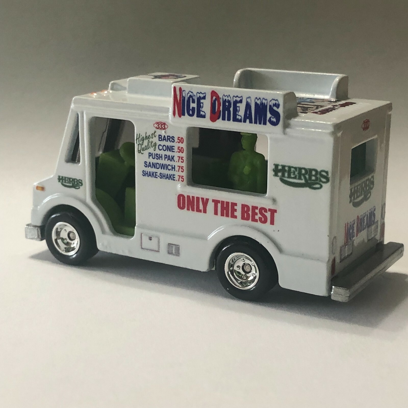 Clear 1:64 Waterslide Decal Ice Cream Truck Cheech and Chong Nice Dreams