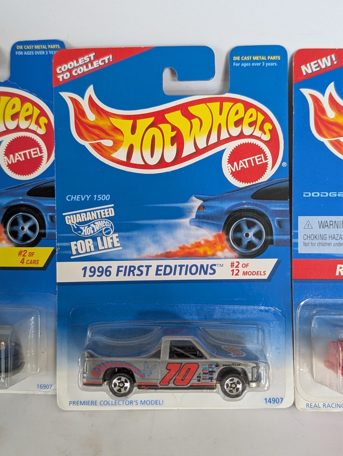Hot Wheels Blue Card Trucks Lot of 4 – Ram 1500 Chevy 1500