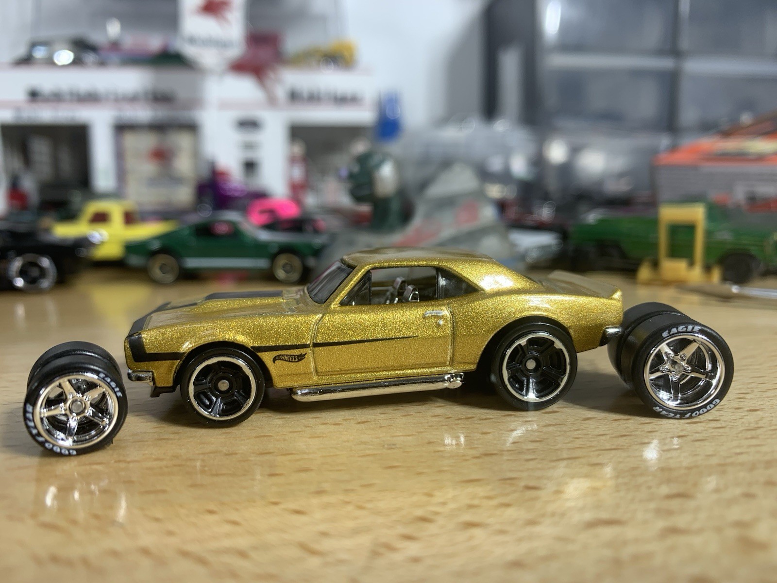 Hot Wheels ’67 Chevy Camaro Custom Wheel Swap Hot Rod Street Machine