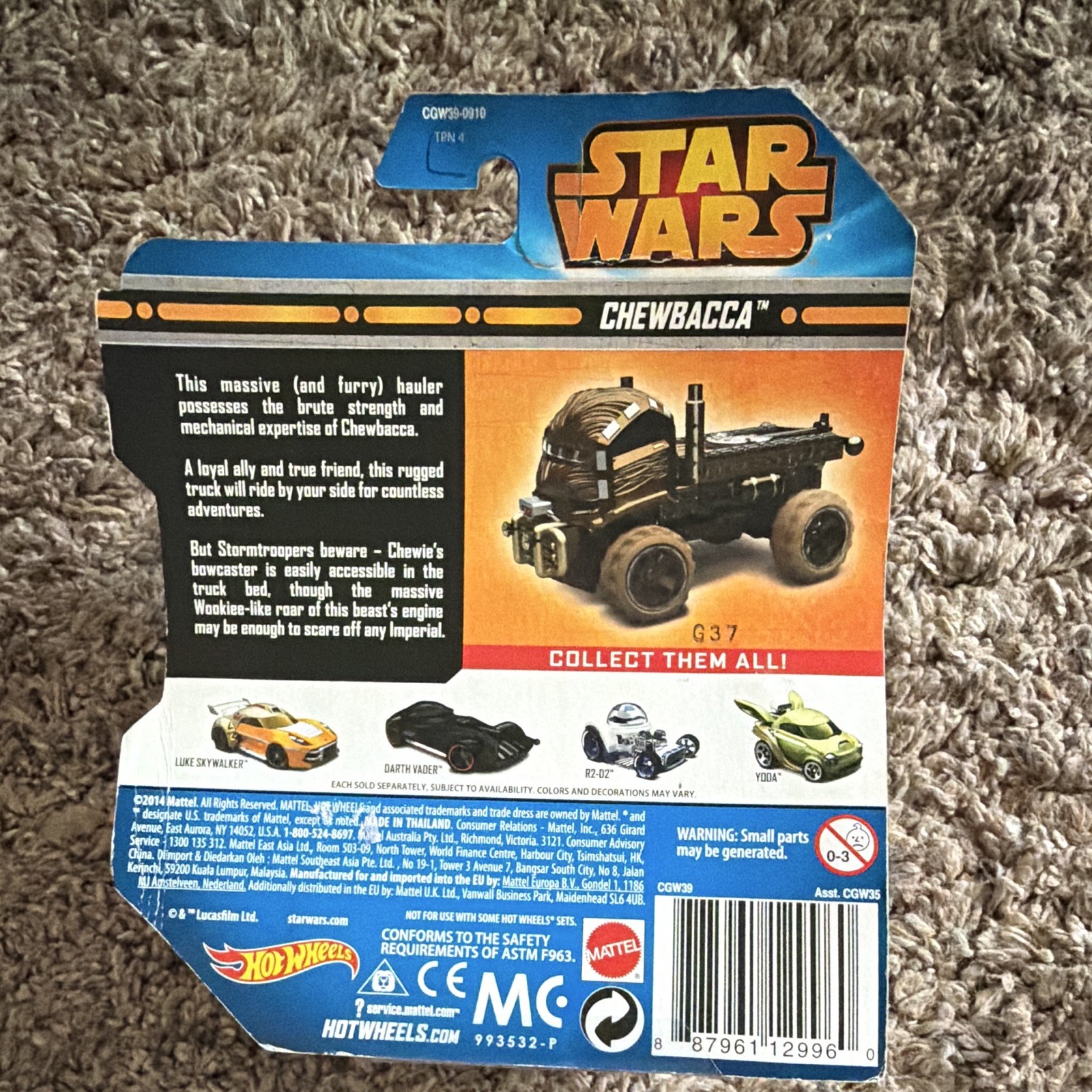 Hot Wheels Star Wars Chewbacca Truck 1:64 Diecast Brown/Black/Tan 2014