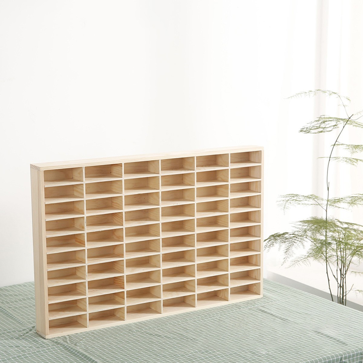 60/80 Grid Wooden Shelf FOR Hot Wheels Diecast Matchbox 1/64 Toy Display Case US