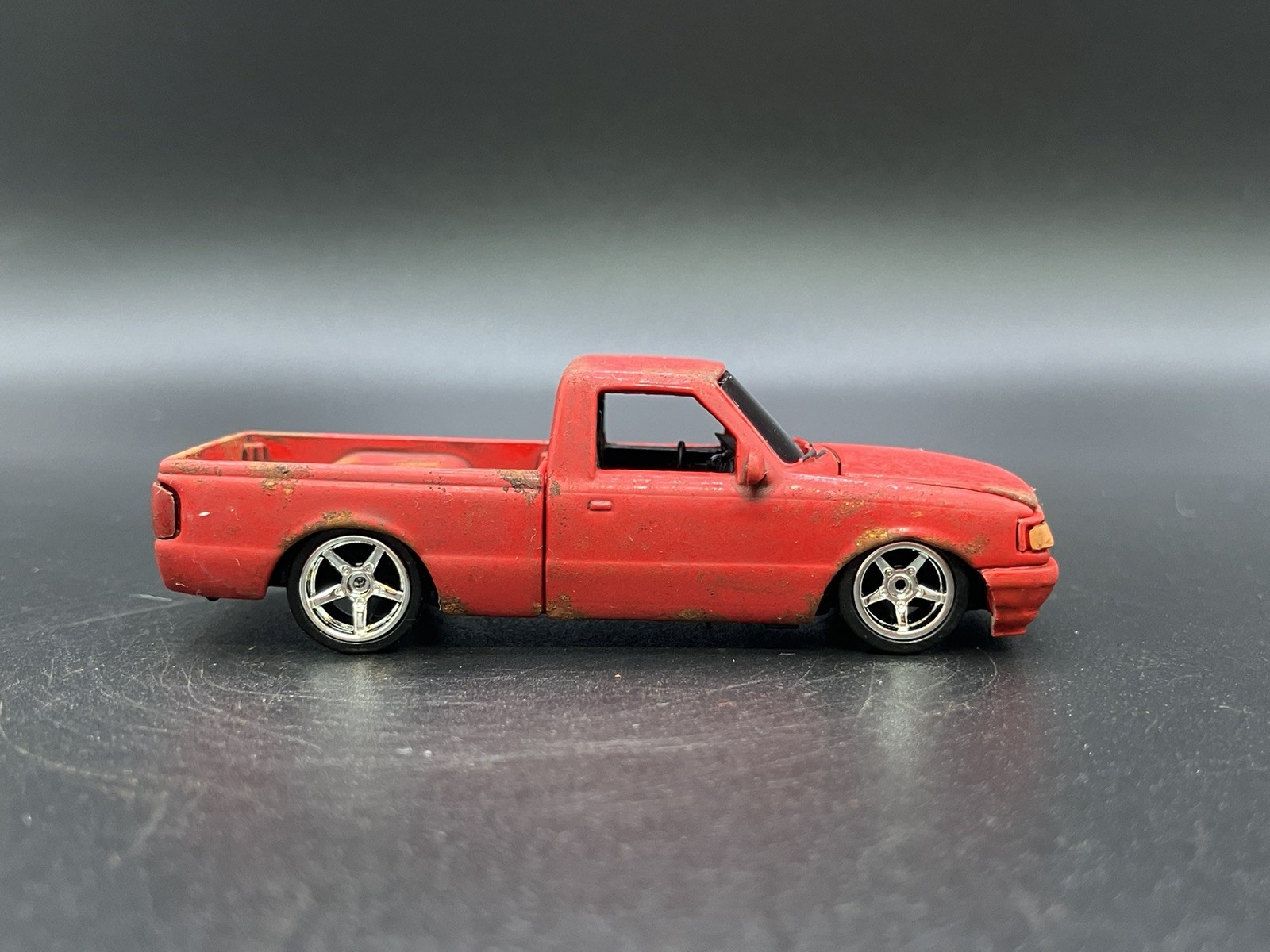 1995 Ford Ranger Pickup Truck Weathered Rusty Barn Find 1/64 Diecast Custom M2