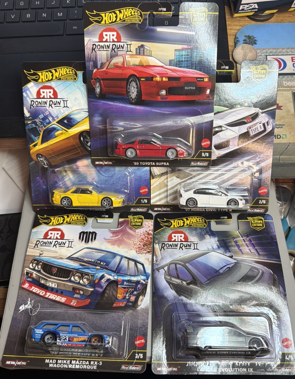 Hot Wheels Premium Car Culture RONIN RUN 2 Full Set Of 1-5 ; No Chase.
