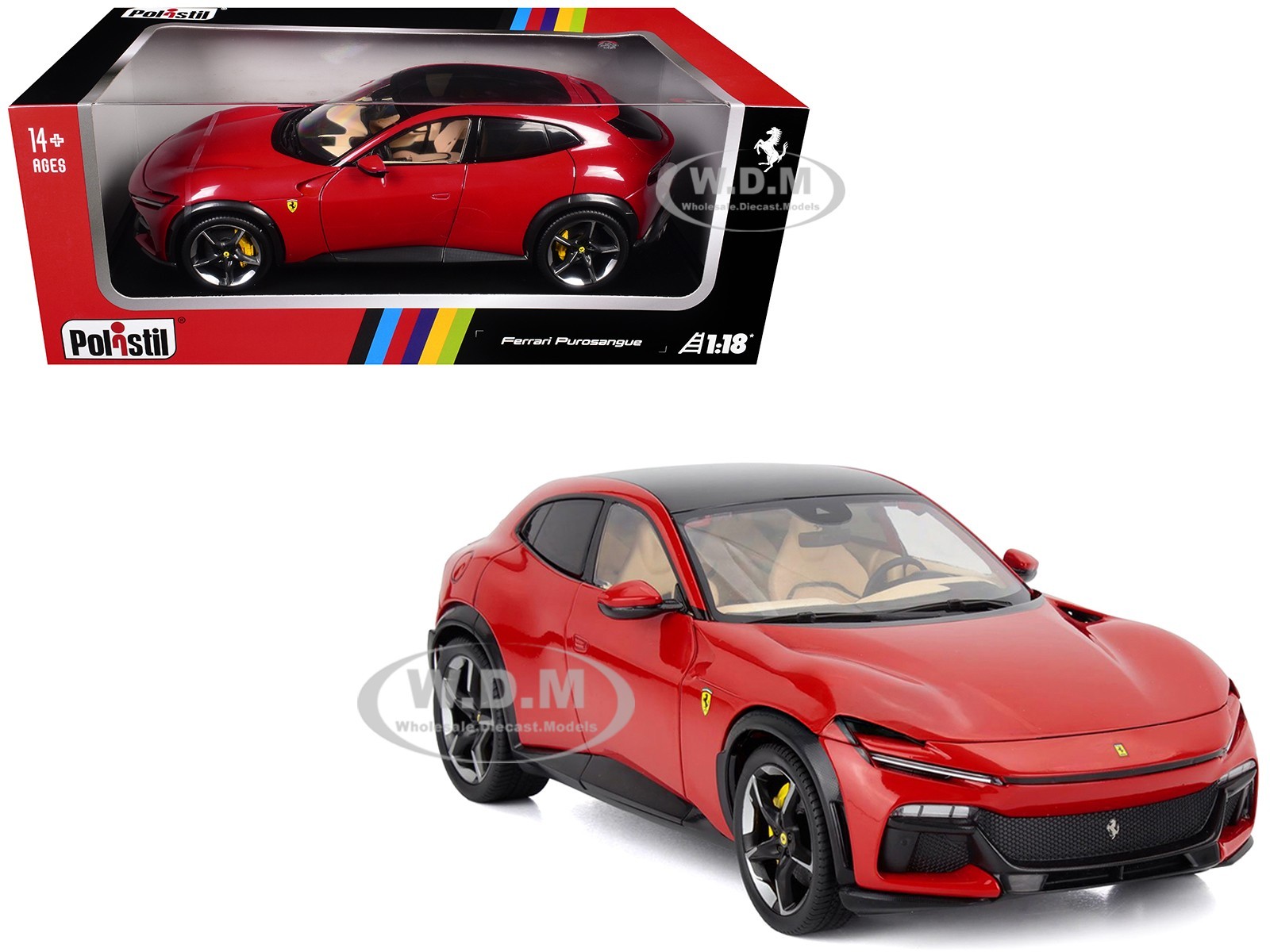2022 FERRARI PUROSANGUE ROSSO CORSA RED 1/18 DIECAST BY POLISTIL 18FE02020-WB