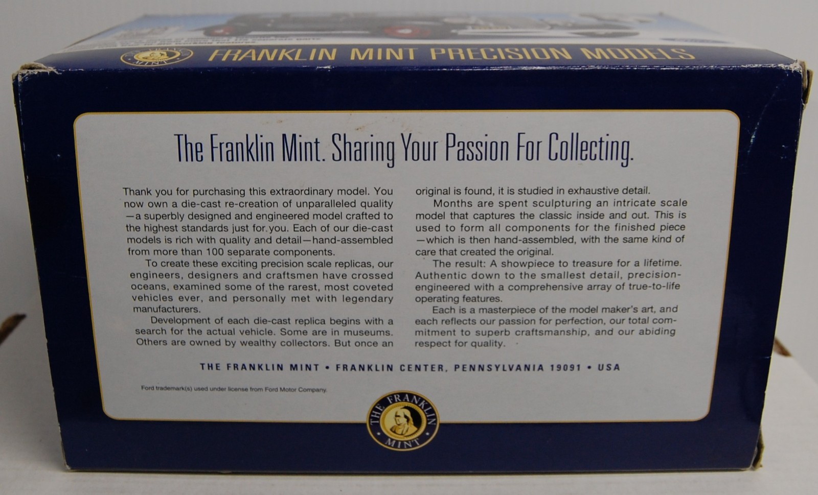 Franklin Mint John Dillinger’s Getaway Car 1933 Ford Deluxe 1:24 Broken Pcs READ