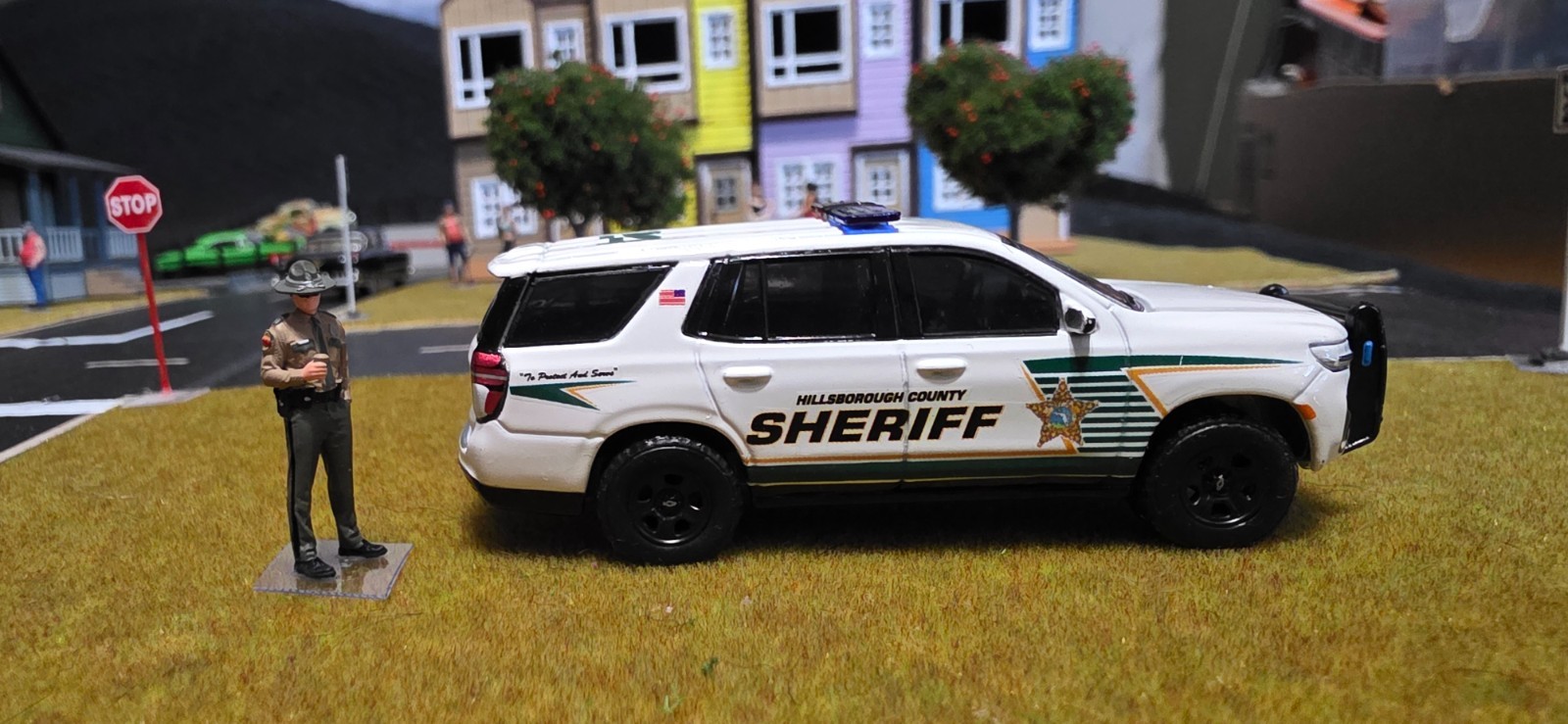 Greenlight Hillsborough County FL Sheriff Chevy Tahoe unit #24 CUSTOM 1/64 scale