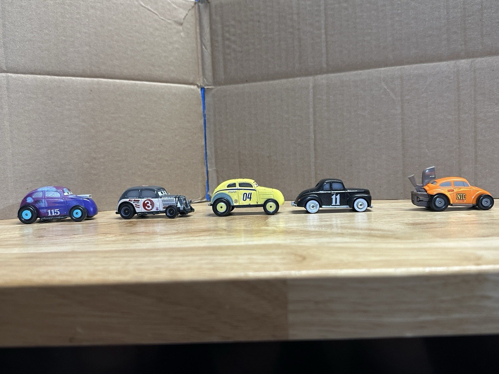 Disney Pixar Cars Diecast Lot of 5 Vintage Classic Racers 1:55 Mattel Authentic
