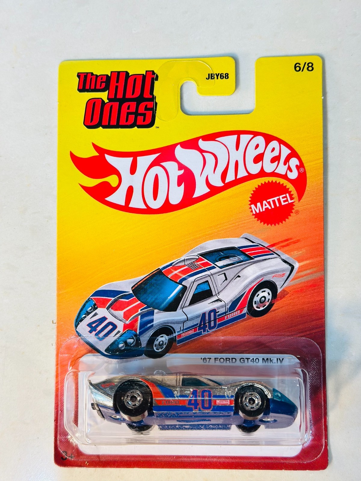 Hot Wheels The Hot Ones #6 ’67 Ford Gt40 MK.IV Silver