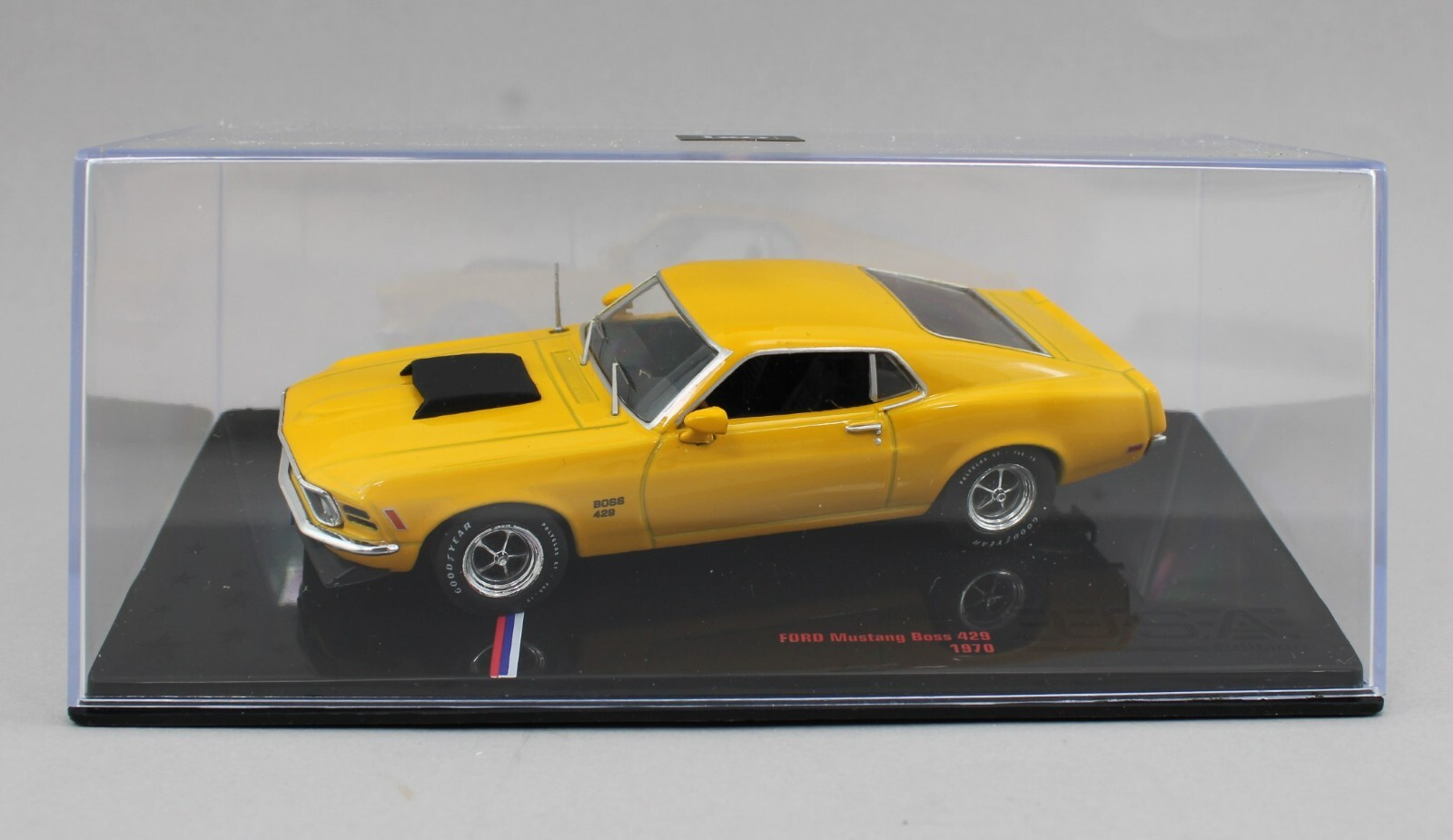 1:43 IXO Models *YELLOW* 1970 Ford Mustang Boss 429 *DIECAST* NIB!