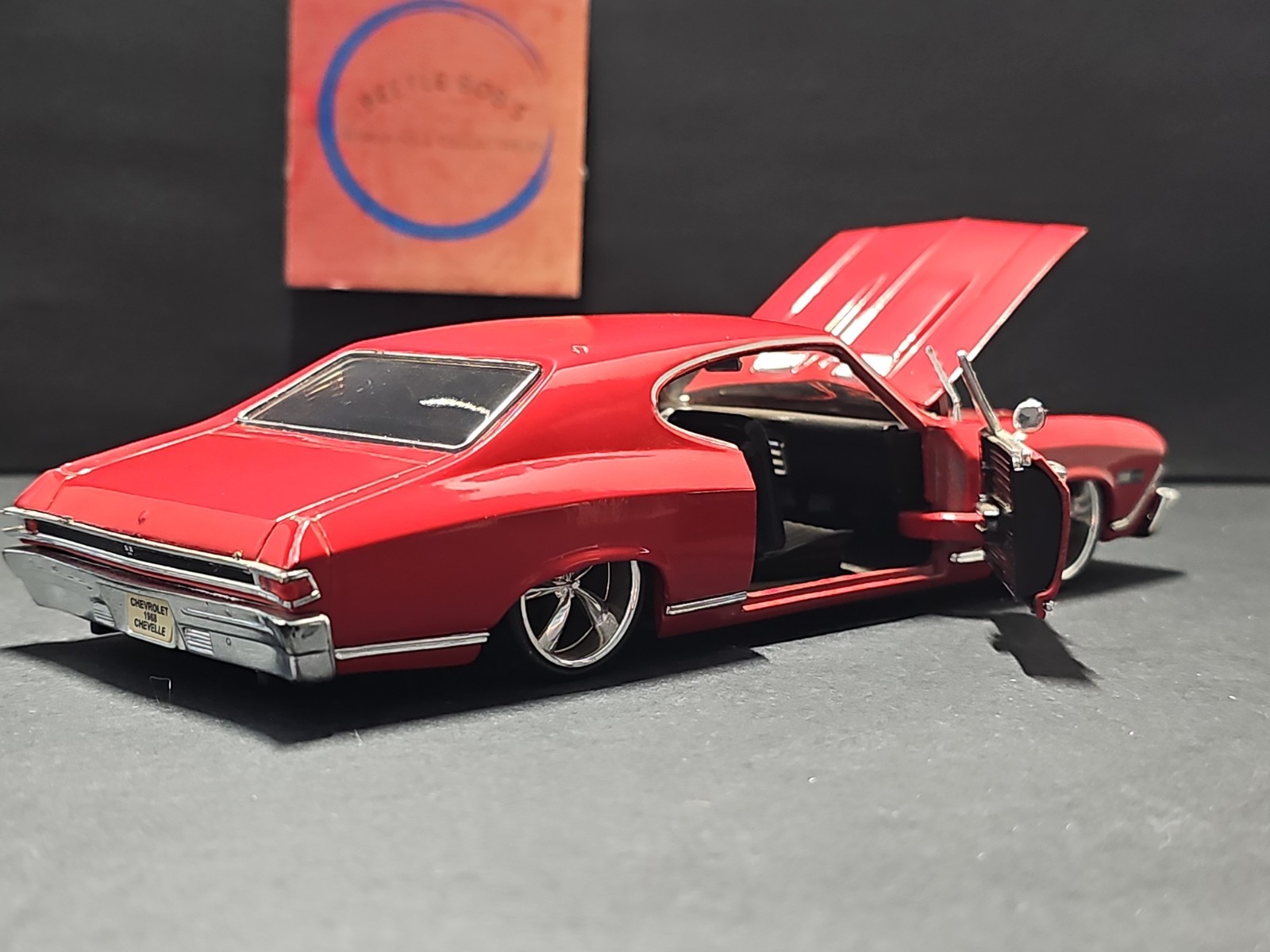 Vntg 2002 Sunnyside 1968 Chevrolet Chevelle SS 396 Red 1:24 Diecast Car NO BOX