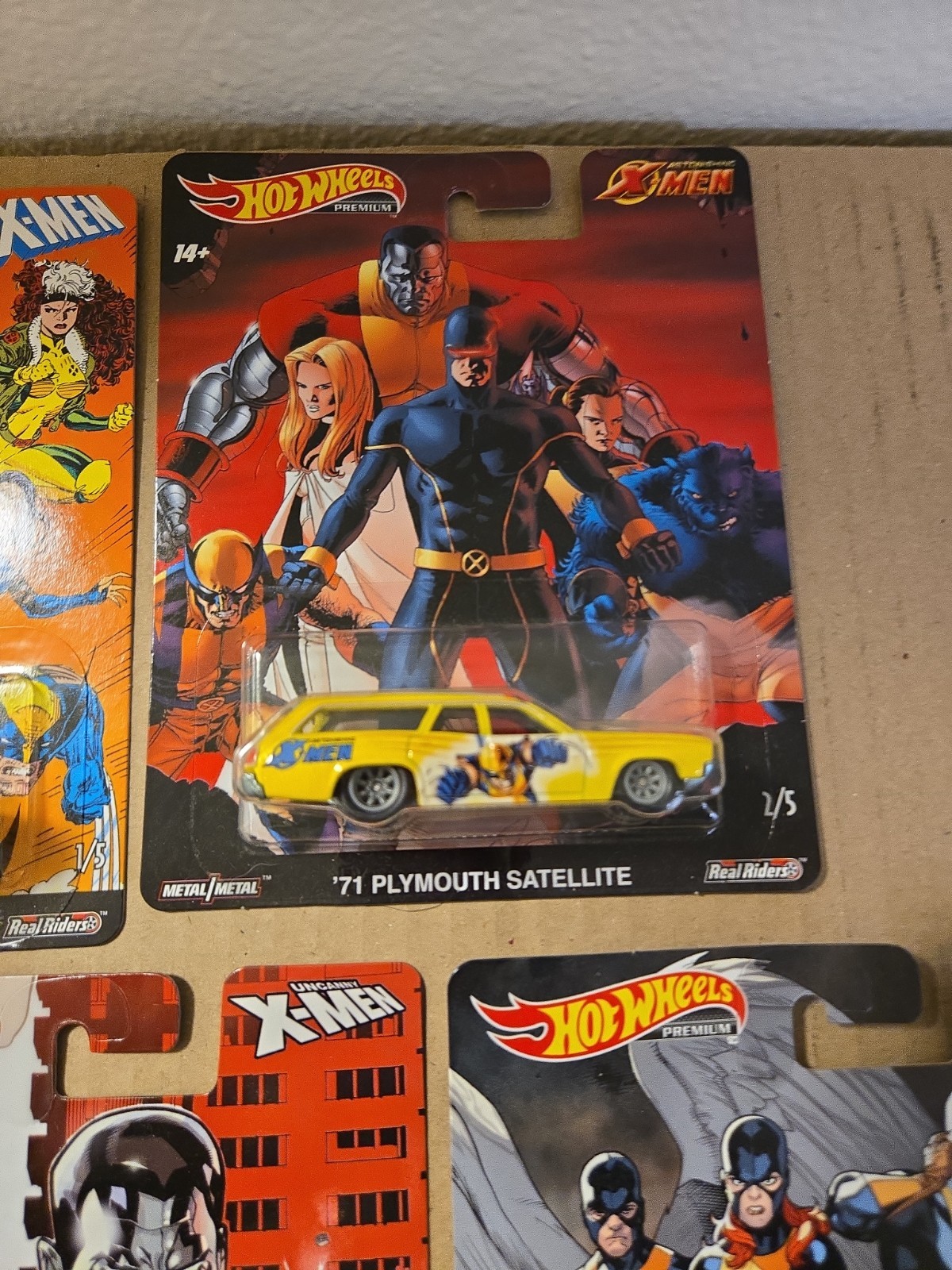 Hot Wheels 2019 Pop Culture Marvel Ultimate X-Men Complete Set of 5 Real Riders