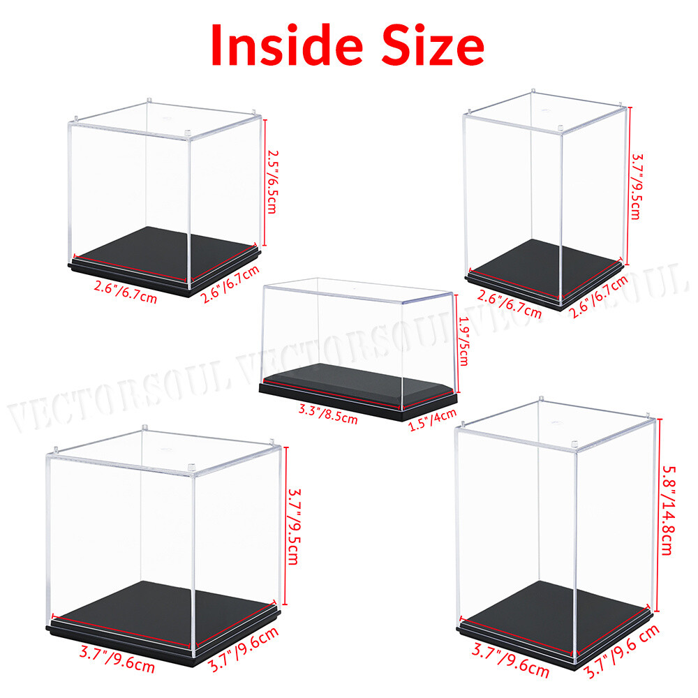 Small Acrylic Display Case Dustproof Box For Mini Action Figures 1/64 Diecast US