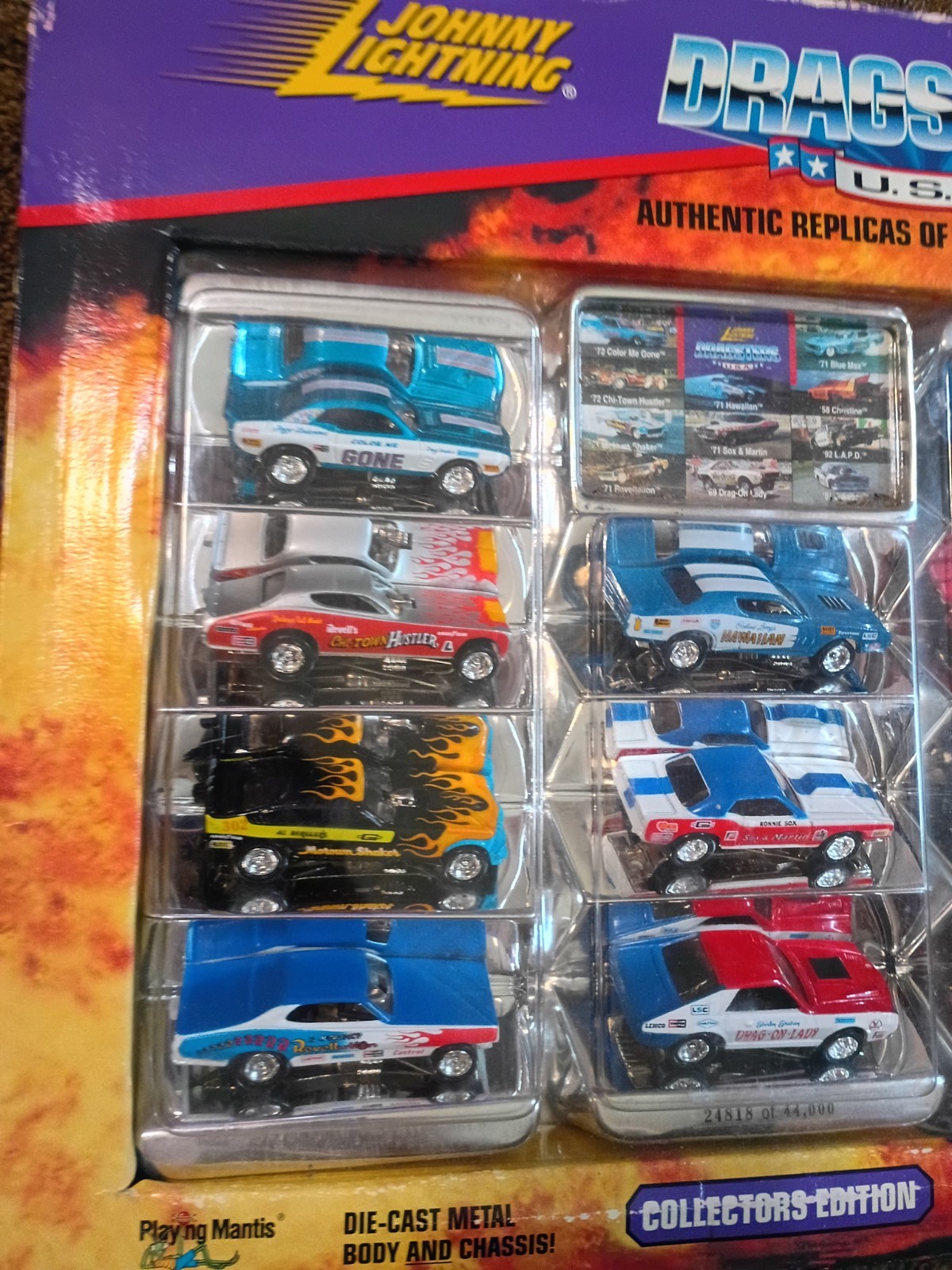 1996 Johnny Lightning DRAGSTERS 10 Car Set ~ Collectors Edition ~ NIB Sealed