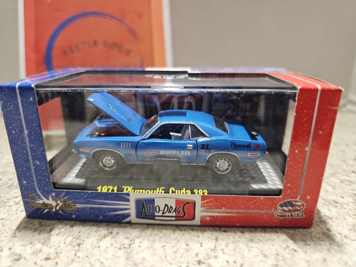 M2 Machines Auto-Drags 1971 Plymouth Cuda 383 1:64 Scale Diecast Car