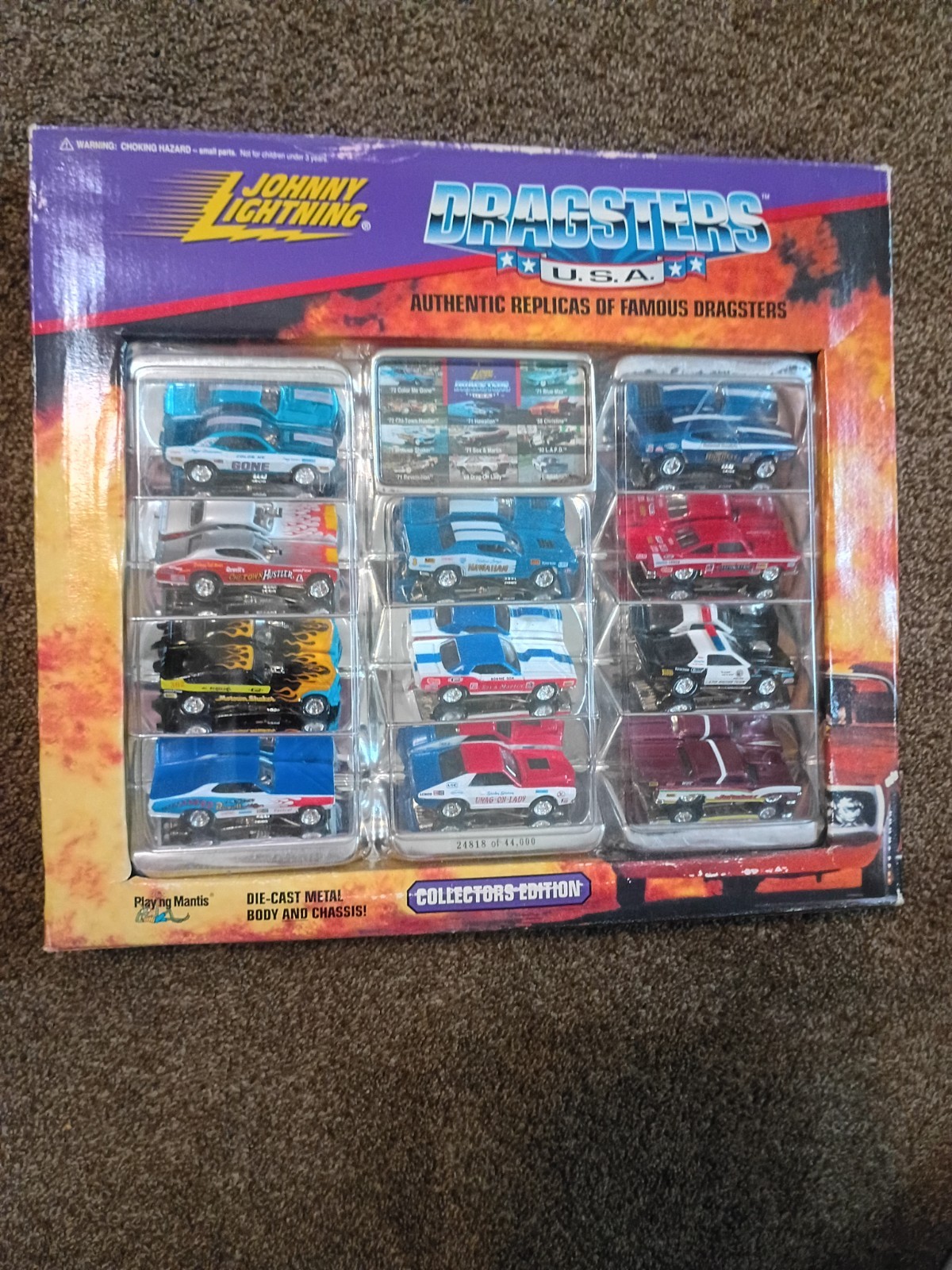 1996 Johnny Lightning DRAGSTERS 10 Car Set ~ Collectors Edition ~ NIB Sealed