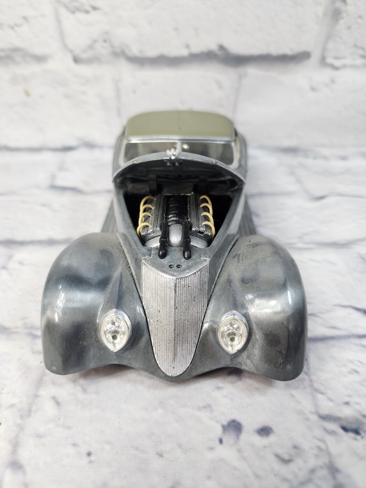 JL Full Throttle Foose Design 1936 Ford Chip Roadster 1:18 Scale Raw Metal Steel