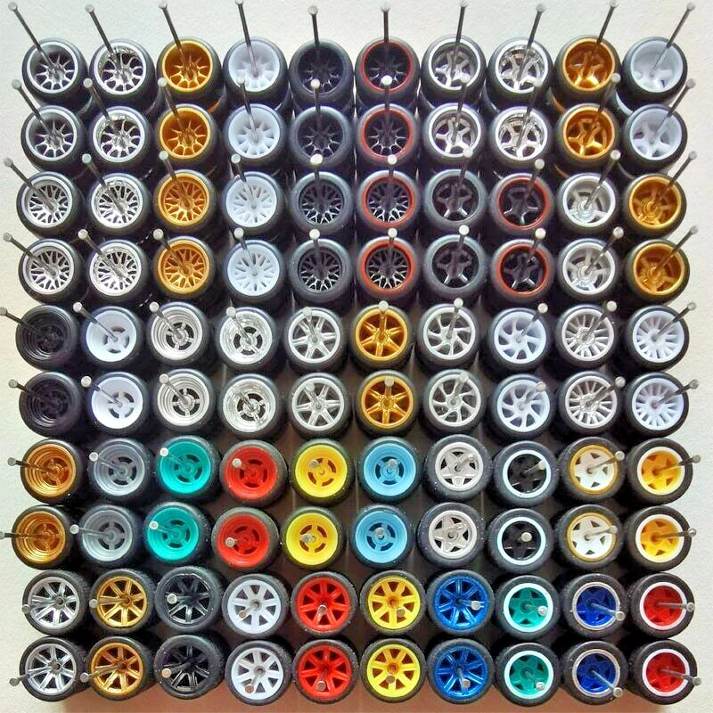 Hot Wheels 50 Sets *YOU CHOOSE* Mixed Style Rims & Real Rider Rubber Tires 1/64