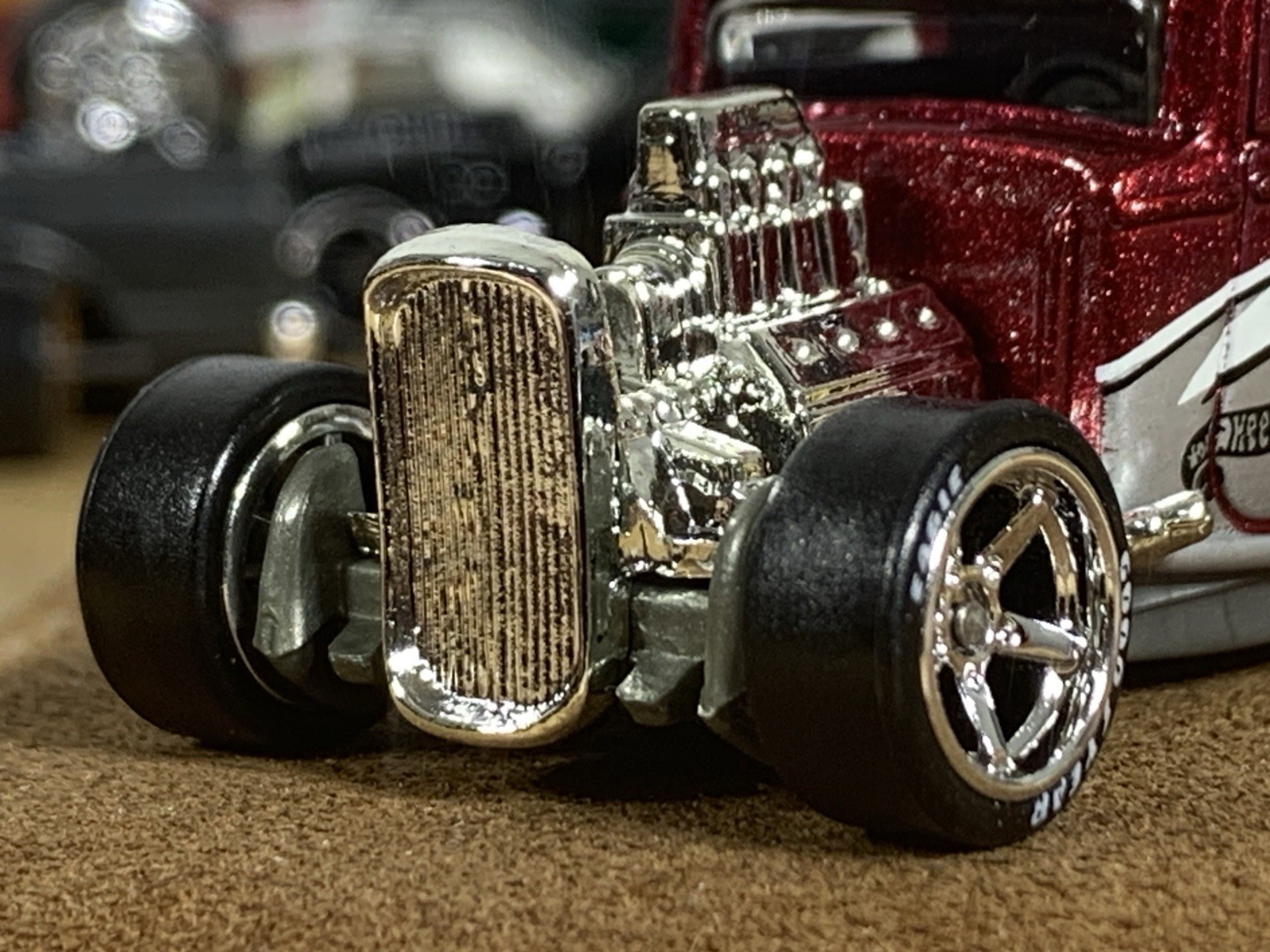 Hot Wheels ’32 Ford Pearl Red Frankie’s Garage Custom Wheel Swap Loose