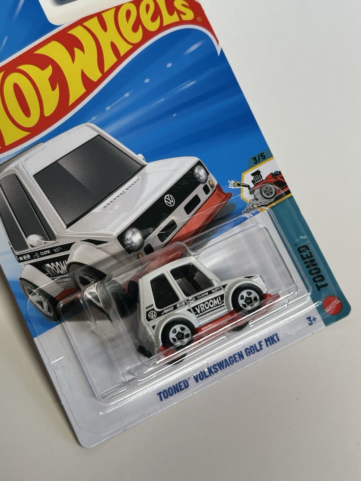 Hot Wheels Tooned Volkswagen Golf MK1 2026 1:64 Diecast White/Red/Black Unopened