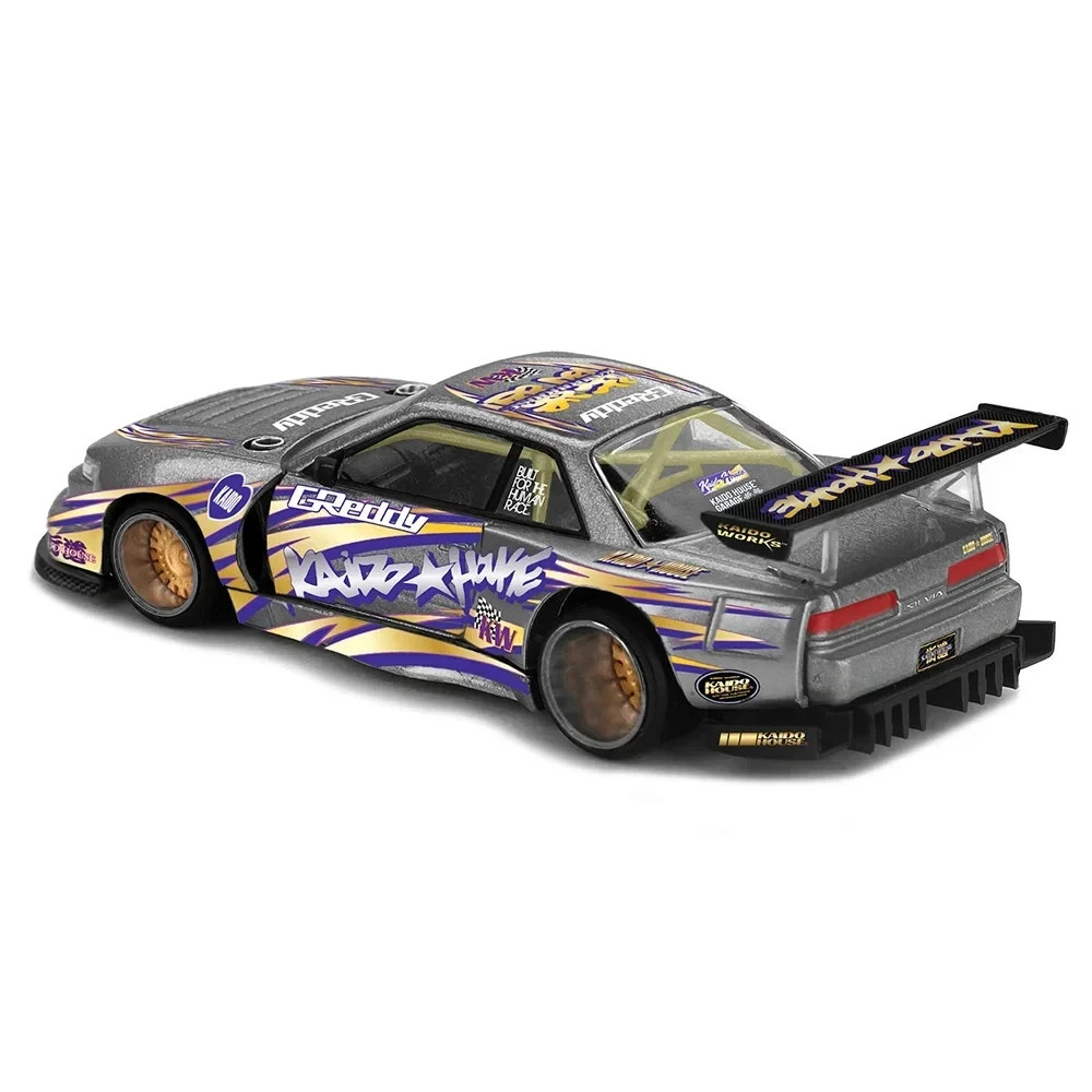 1/64 Kaido House x Mini GT Nissan Silvia S13-R Kaido Drift V1 Greddy Grey