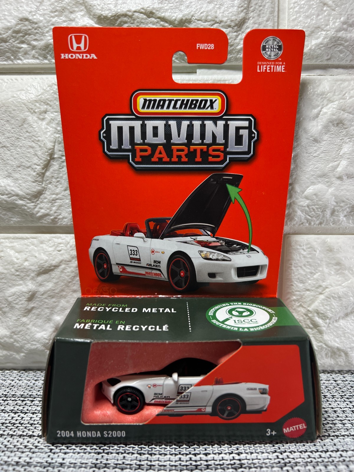 Matchbox Moving Parts 2004 Honda S2000 06/50 White
