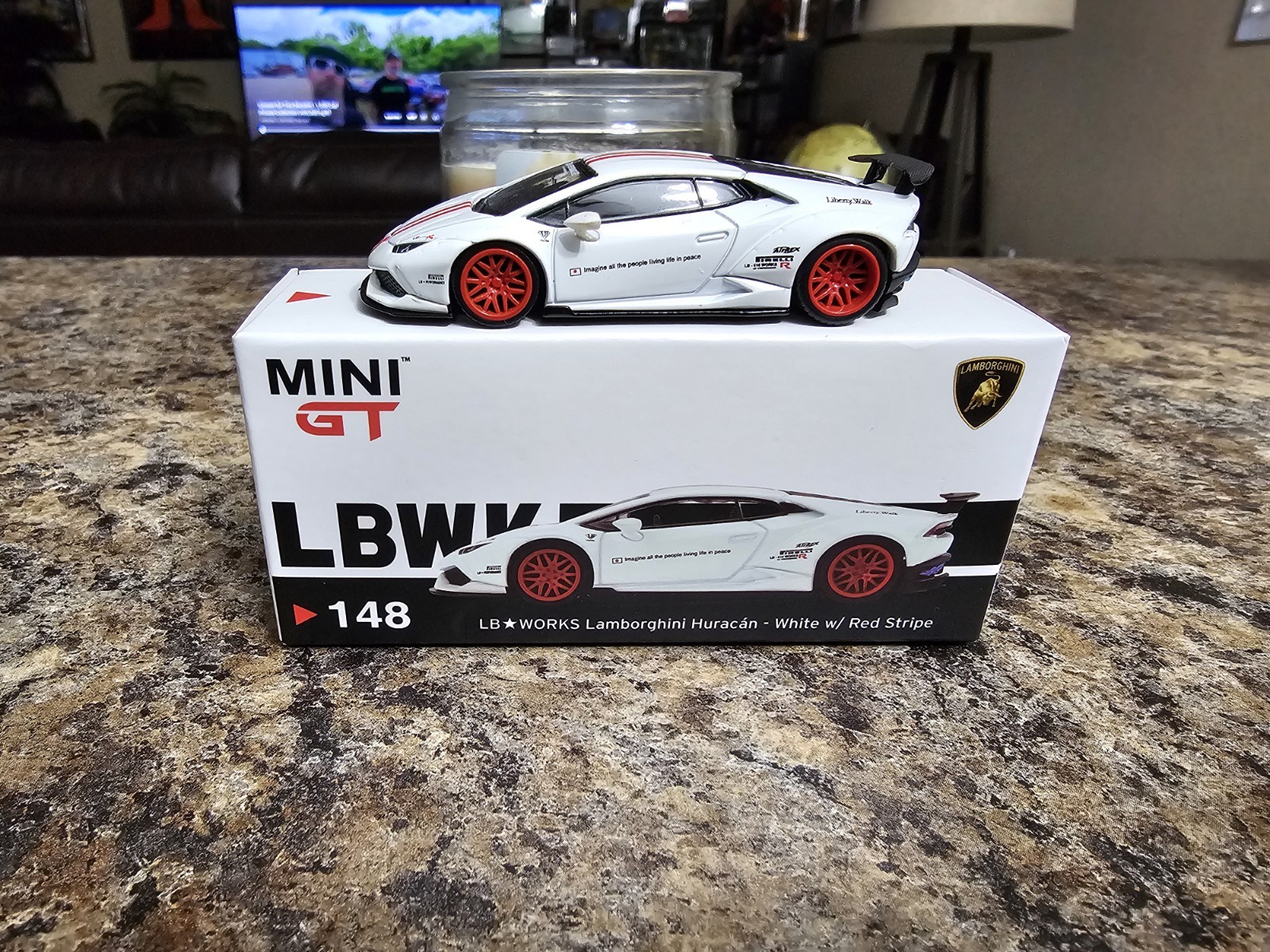 MINI GT LAMBORGHINI HURACAN WHITE LBWK 148 USA EXCLUSIVE MIJO