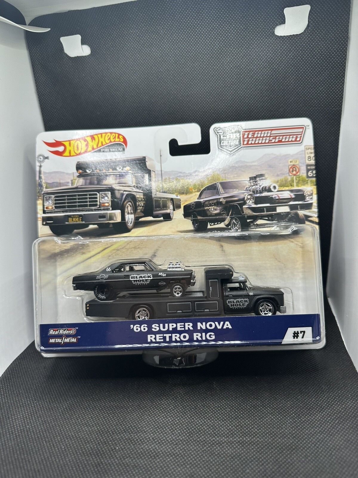 RARE Hot Wheels Premium Car Culture Team Transport ‘66 Super Nova & Retro Rig
