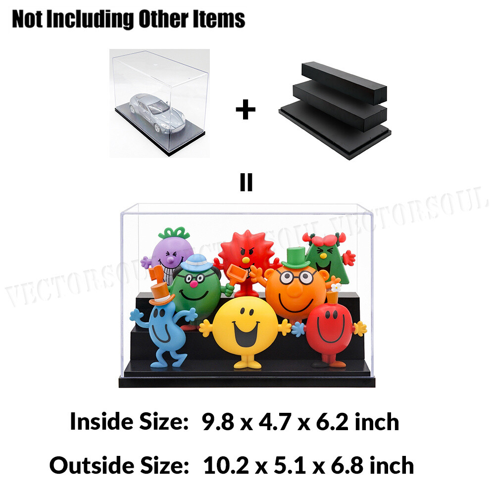 1/2/3/4 Steps Acrylic Display Case Dustproof Box Action Figures 1/64 Diecast US