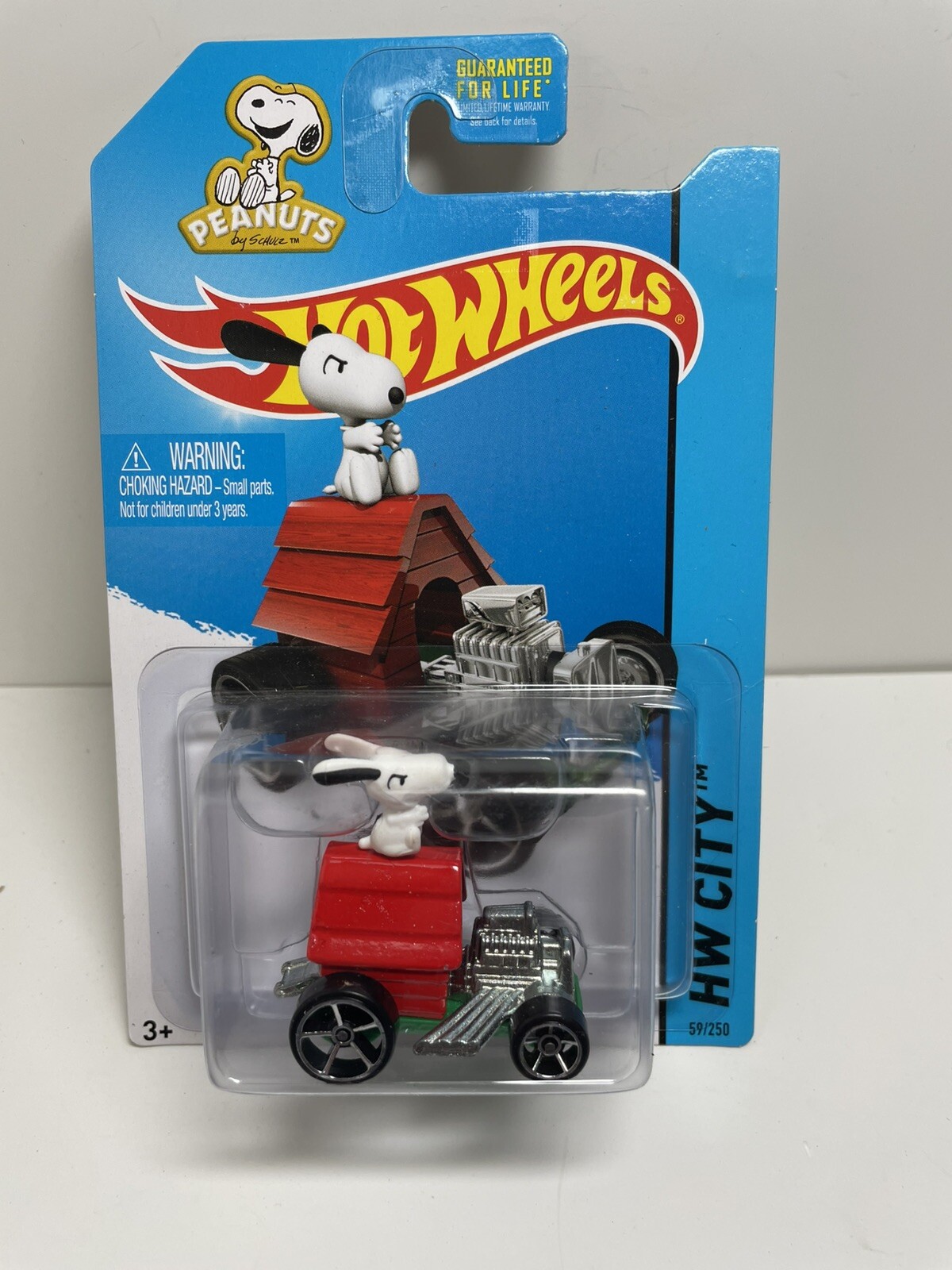 2015 Hot Wheels #59 HW City-Tooned / Peanuts SNOOPY Red w/Chrome OH5 Spoke Wheel