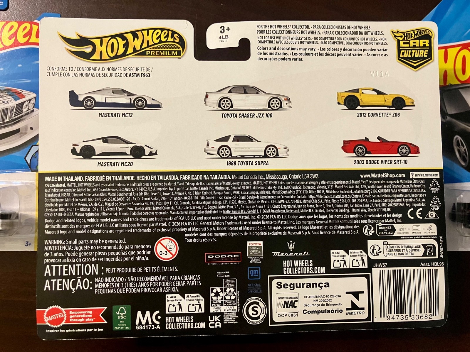 🔥 Hot Wheels Car Culture Premium 2 Pack Chaser JZX100 & 1989 Supra + Main Lines