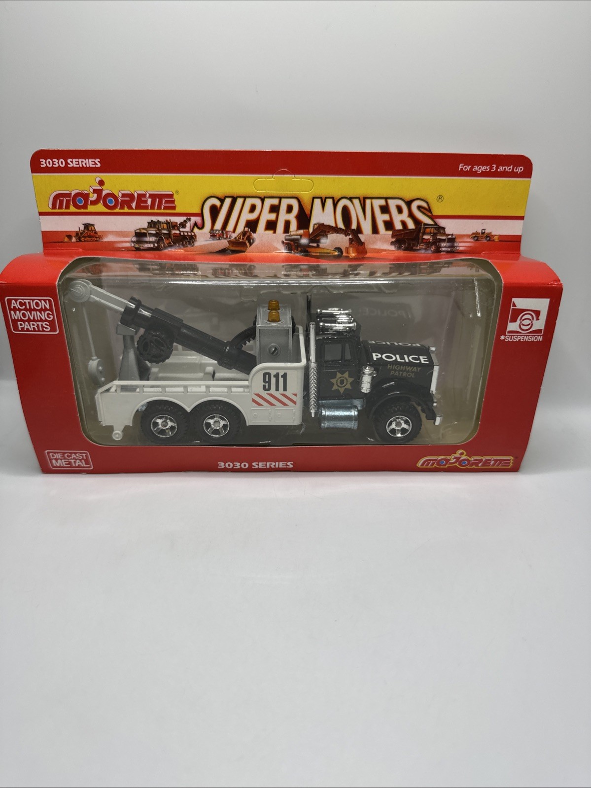 Vintage Majorette (France) 3000 Series 3035 Kenworth Police Wrecker NEW