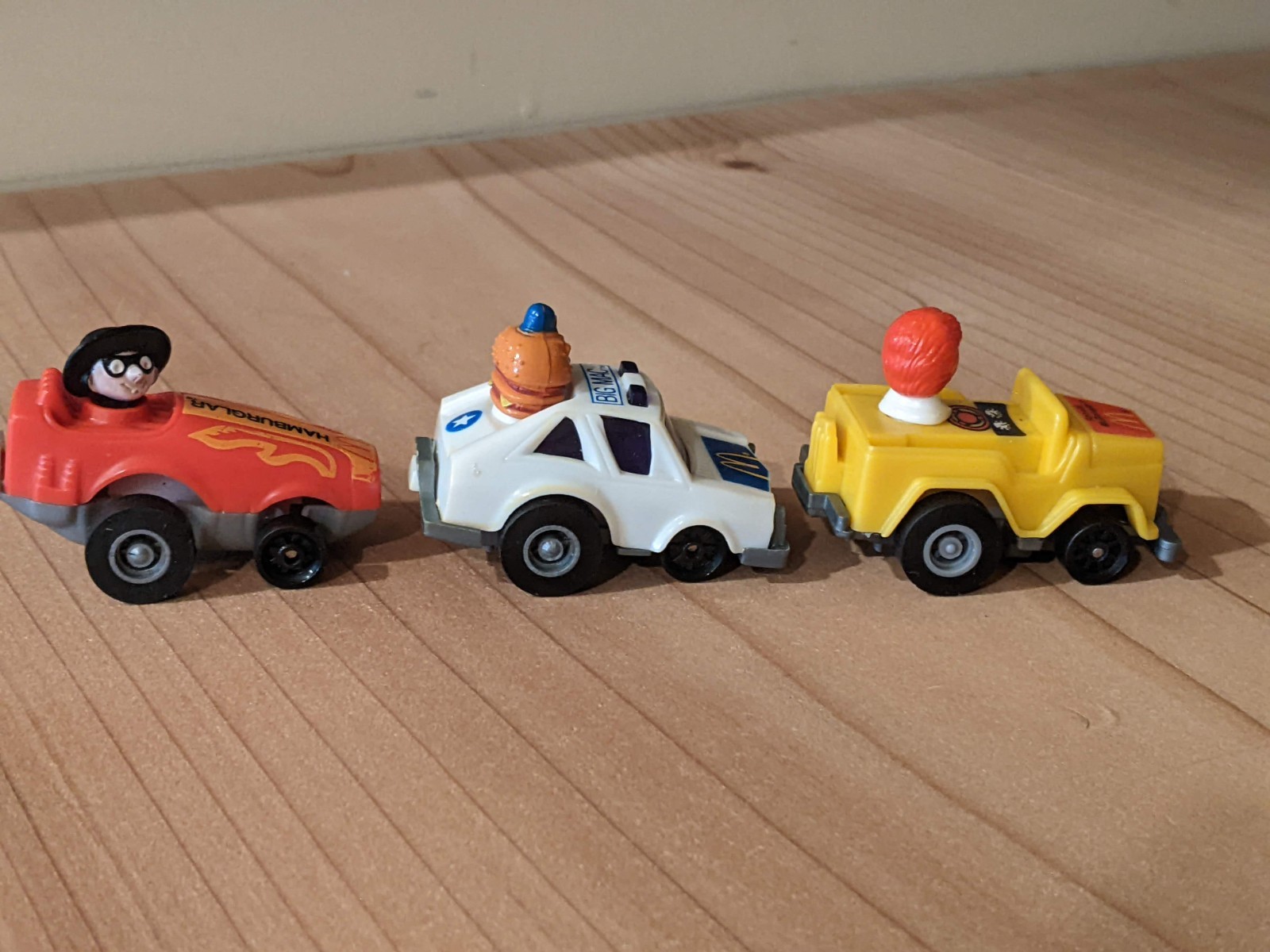 VTG Lot of 3 1984 McDonald’s Happy Meal Penny Racer Big Mac Ronald McDonald Work