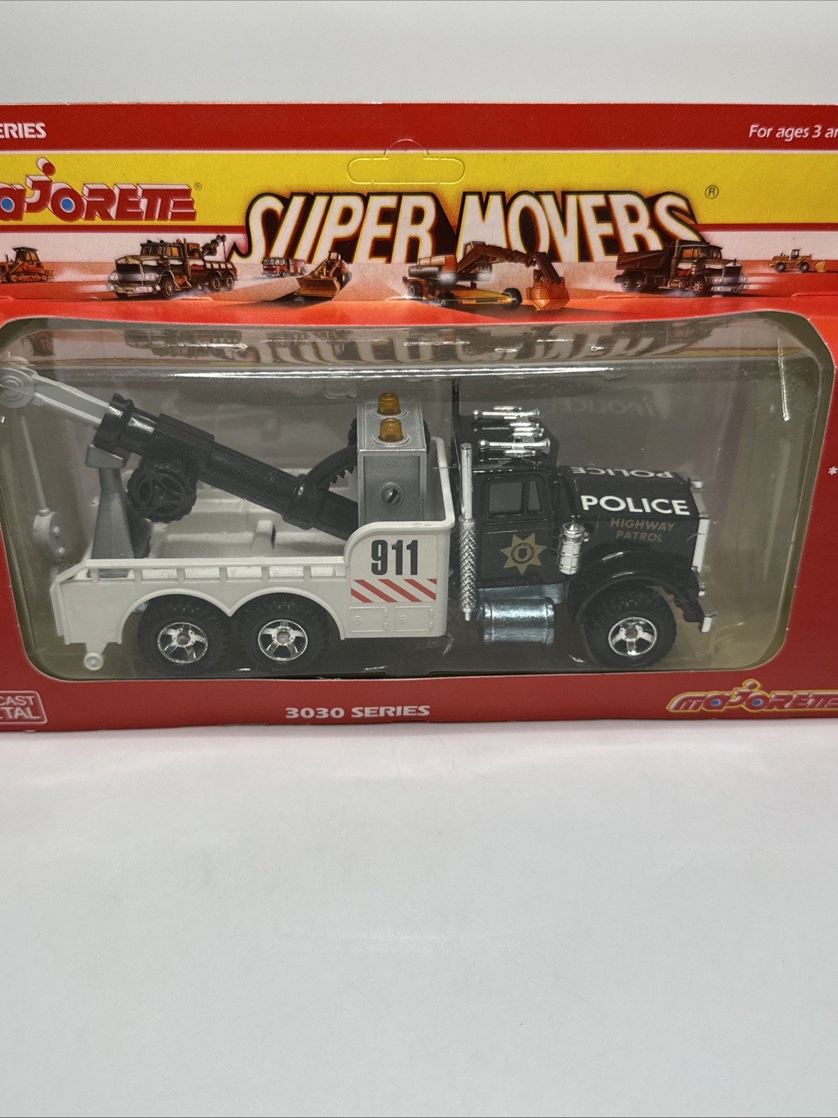 Vintage Majorette (France) 3000 Series 3035 Kenworth Police Wrecker NEW