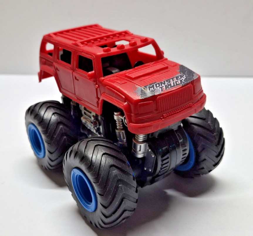 Kid Connection Red Hummer Monster Truck With Blue Rims Friction-Powered