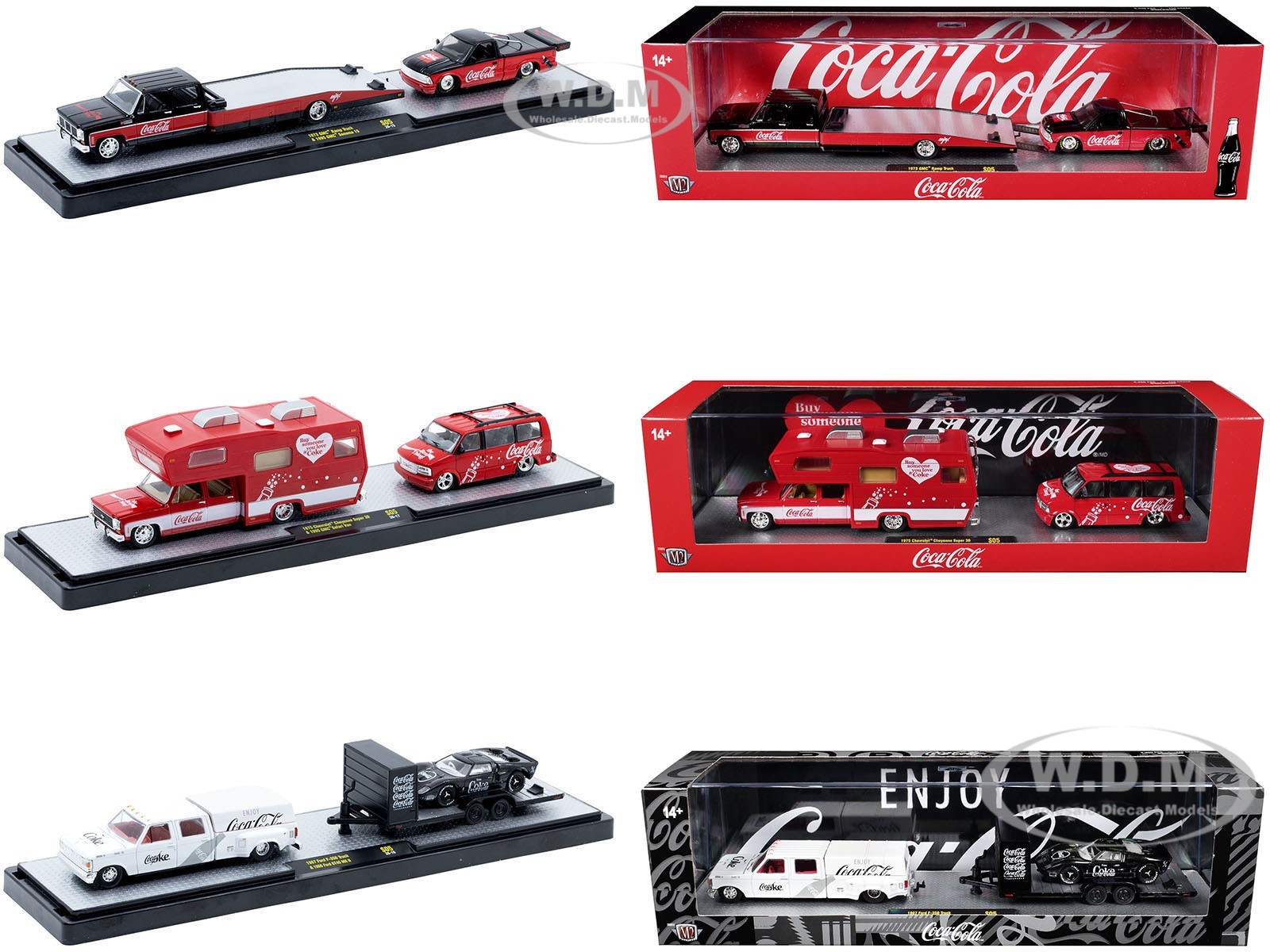 AUTO HAULERS “COCA-COLA” RELEASE S05, 3 PC SET 1/64 DIECAST MODELS M2 56000-S05