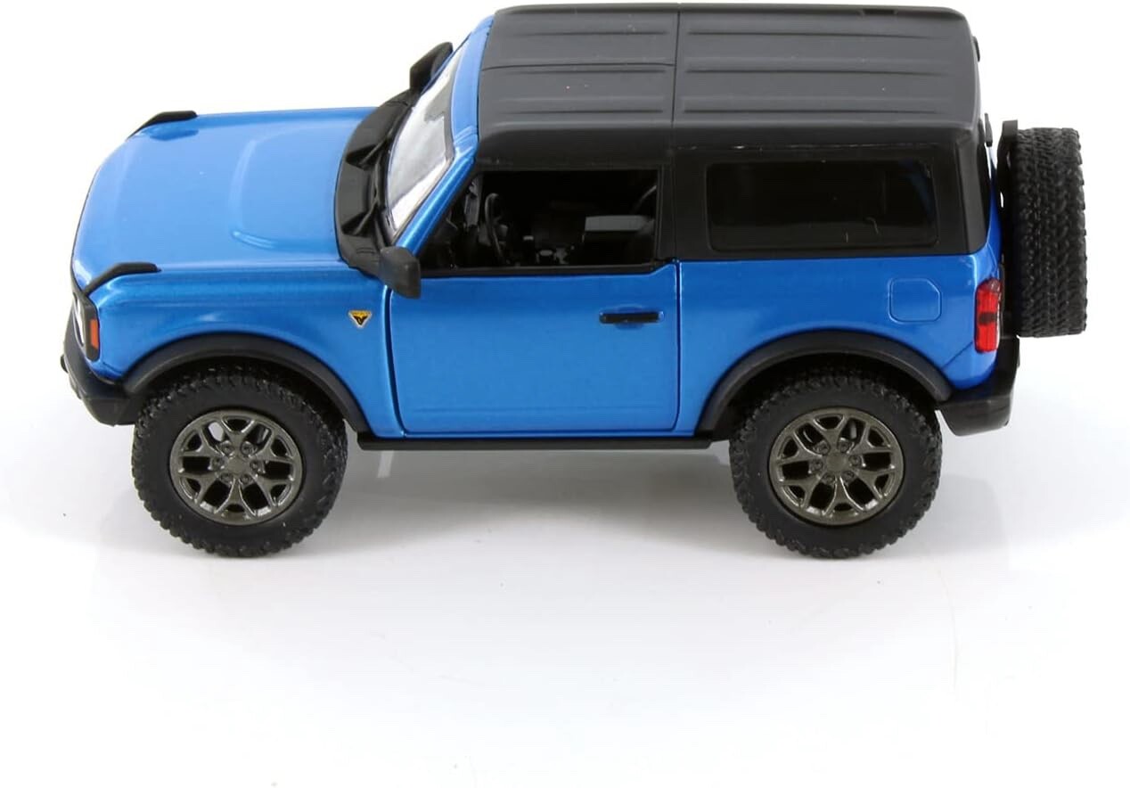 2022 Ford Bronco Hard Top Close Top 1:34 Scale Diecast Model Blue by Kinsmart