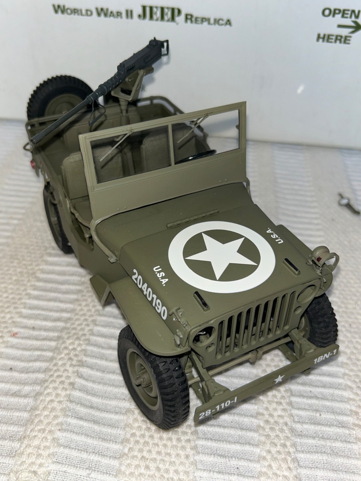 Danbury Mint 1:16 World War II WW2 Willy’s Scout Jeep Replica Die-Cast 1994
