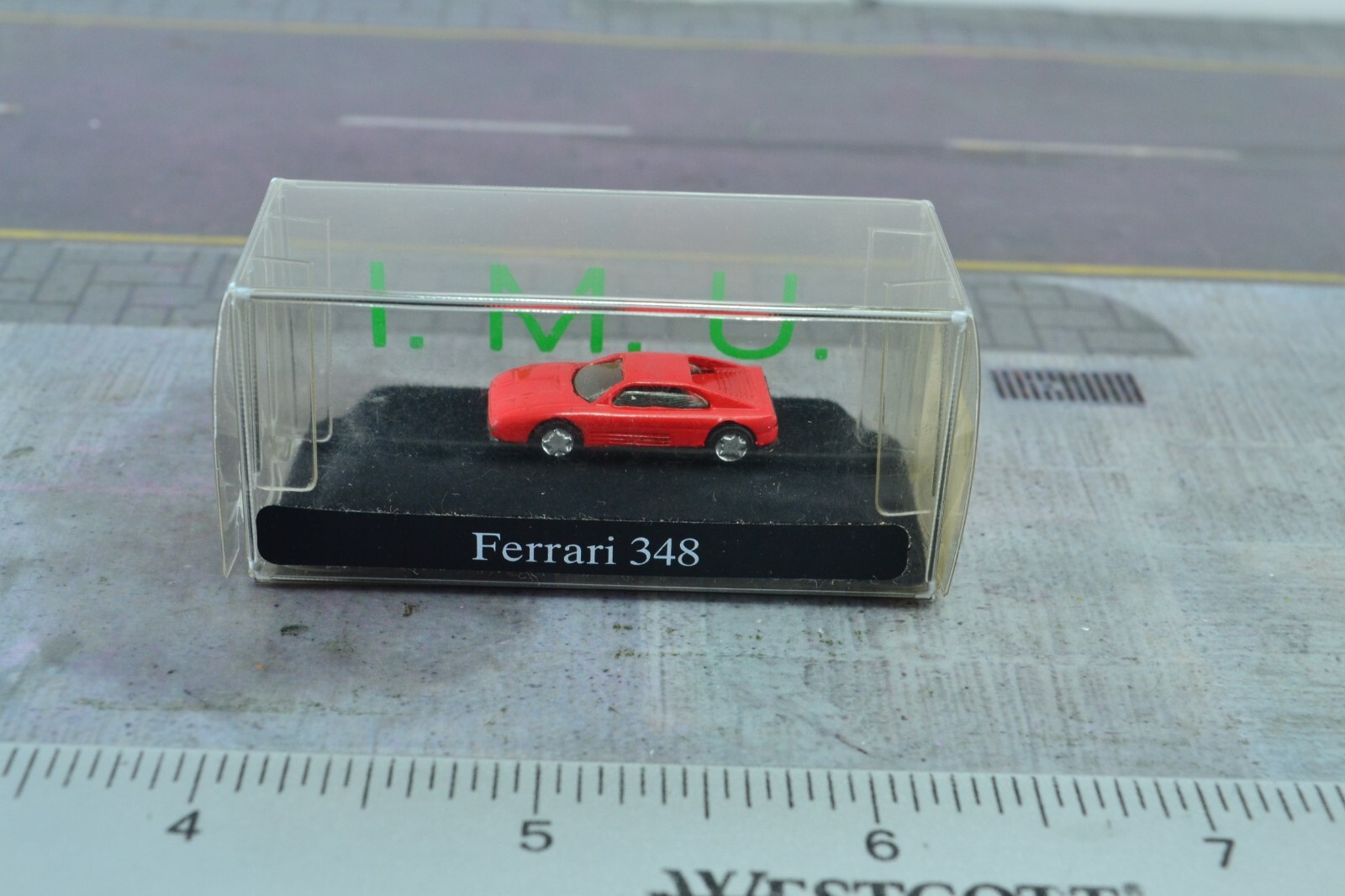 IMU 12031 Ferrari 348 (1900) Car Red Diecast Metal 1:160 N Scale